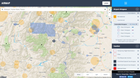 Airmap: Flugverbotszonen für Drohnen weltweit im Browser, iPad oder